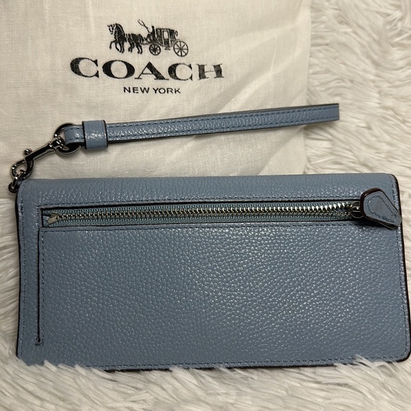 Coach Baby Blue Wristlet/Wallet - Picture 3 of 9